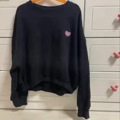 お値下げ　キッズ　gu ハート 刺繍 スウェット　トレーナー 150