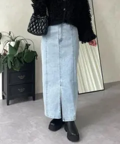プロズヴェール　ストレッチデニムナロースカート　Mのサムネイル