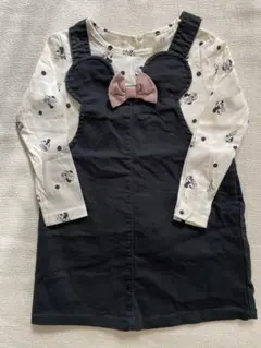 H&M ディズニー　ミニー　 80cm ジャンパースカート&インナーセット