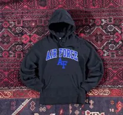 USA古着 AIR FORCE プルオーバー パーカー ブラック S