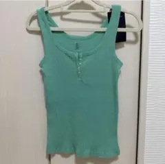 brandy melville ミントグリーン　ボタン　タンクトップのサムネイル