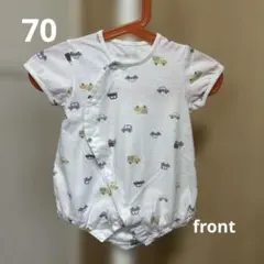 70cm/前あきロンパース/半袖/車デザイン/アカチャンホンポ