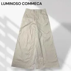 LUMINOSO COMMECA ストレッチ ワイドパンツ ベージュ M 日本製