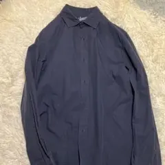 ネイビー コットン 長袖シャツ XL 無印良品