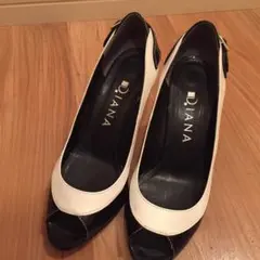 DIANA オープントゥパンプス23cm