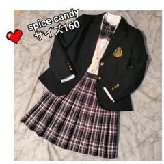 【未使用級】スパイスキャンディ フォーマルスーツ 金ボタン 女の子 160