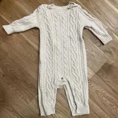 babygap 白ニット　カバーオール　6-12m