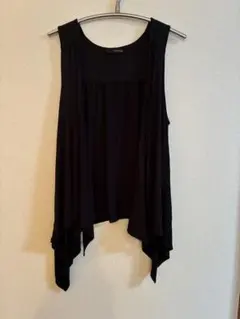 22OCTOBRE ノースリーブロングカーディガン　ブラック　M