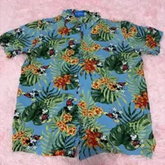 Disney Resort ミッキー 総柄 アロハシャツ