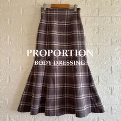 プロポーションボディドレッシング｜チェックマーメイドスカート