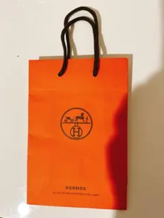 HERMES オレンジ ショップ袋 小型