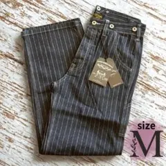 【お値引き】Mデニム　アメカジ　パンツ　ストライプ　カジュアル　ワイルド　バイク