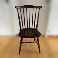 木製スピンドルチェア ダークブラウン