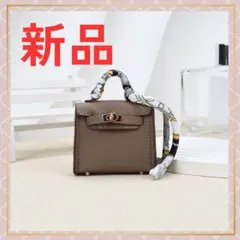 【セール】グレー バッグアクセサリー チャーム ミニバッグチャーム 小物入れ