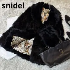 美品＊snidel ラビット リアルファー black rabbit ブラック