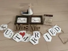 ウェディングケーキトッパー ウェディング装飾セット