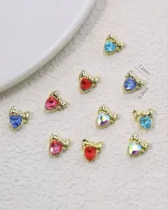 ハート型ネイルパーツセット 10個入り C-2