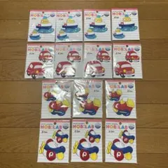 カラフルな船と車の布製ワッペン15個セット