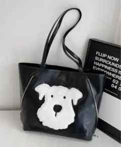 port シュナウザー トートバッグ ブラック