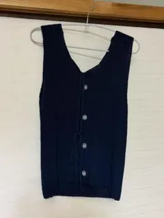 selectmoca 2way ニットベスト ネイビー F