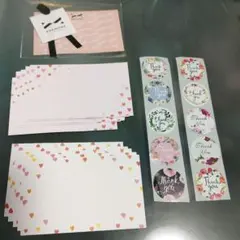 ♡ANEMONE ハート メッセージカード ♡ thankyouシール ♡