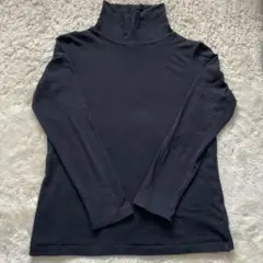 濃紺タートルネック 長袖Tシャツ XL
