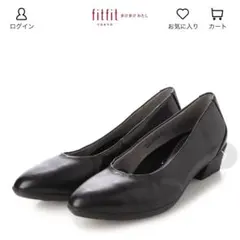 fitfit スクエアヒールパンプニーカー（ブラック）のサムネイル