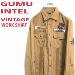 ビンテージ GUMU INTL ART ワッペン 星刺繍 ワークシャツ