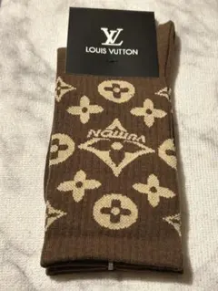 LOUIS VUITTON 棕色針織襪
