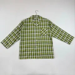 CHEMISE LACOSTE ラコステ 長袖シャツ オープンカラー 綿 L 緑のサムネイル