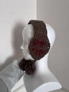 ハンドメイド　イヤーマフラー　バレンタイン