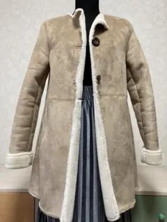レイビームス☆ノーカラーのムートンコート サイズ0