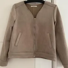 ベージュ スエード風 ジャケット