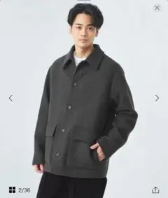 SENTDALE WOOL カバーオール　ダークグレー　Lサイズ