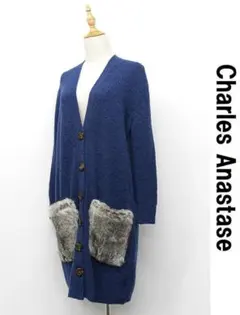 M445/Charles Anastase 1979 ロングカーディガン 紺