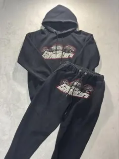 トラップスターセットアップ赤黒 M