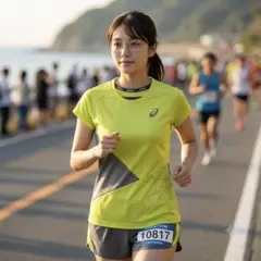 アシックス ランニングウェア レディース《M》半袖 Tシャツ 黄色 トレーニングのサムネイル