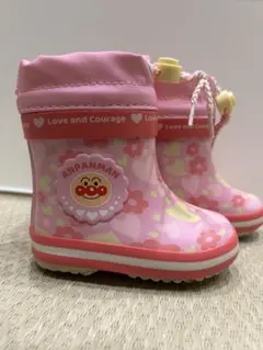 アンパンマン 花柄 長靴　冬用 ピンク　13.0㎝