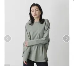 【美品】AZUL LOOSE DOLMAN CUT TOPS グリーン　長袖
