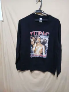 2PAC 長袖カットソー ブラック 100%コットン