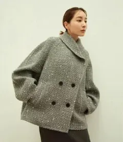 MINAMI TANAKA×CLANE OVER TWEED COAT グレー0