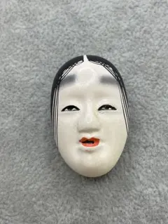 能面根付 昭和レトロ 能面 翁 根付 根付け ストラップ 翁面 古能面