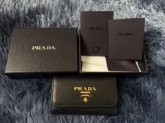 PRADA 6連 ブラック レザー キーケース(箱付き)