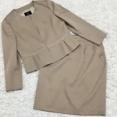 極美品 23区 スーツ セットアップ スカート サイズ38 キャメル