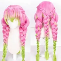 ★最終出品★【コスプレ用】鬼滅の刃 甘露寺蜜璃ウイッグ【スワロウテイル製】 ☆特価☆即納可【コスプレ用】鬼滅の刃 甘露寺蜜璃ウイッグ