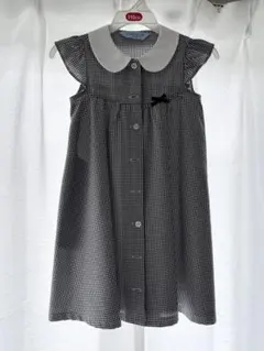 新品ショパン　110cm フォーマル襟付きギンガムチェックワンピース