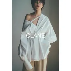 美品 CLANE 2万円 ボリュームスリーブブラウス クラネ ホワイト F378 