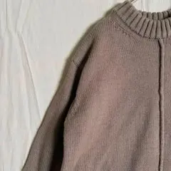 グローバルワーク モカピンク M センターシームバックスリットニット