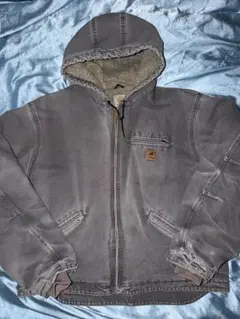 00s Carhartt アクティブジャケット グレー　USA 短丈 2XL