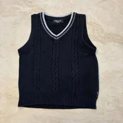 COMME CA ISM コムサイズ　ベスト　黒　100